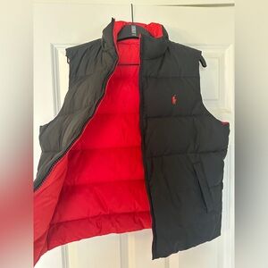 REVERSIBLE Polo by Ralph Lauren Black/Red Kids Puffer Vest
